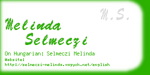 melinda selmeczi business card